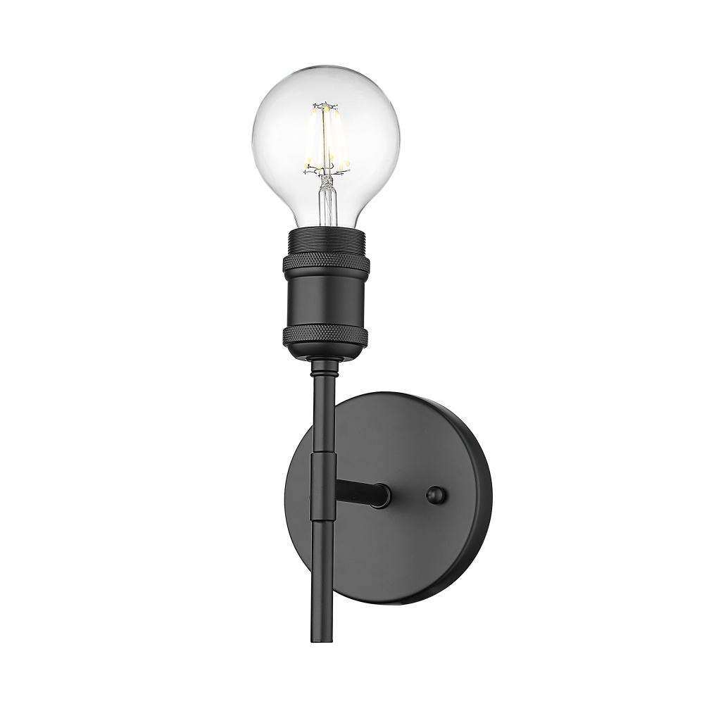 Wry Lighting Axel 1-light Wall Sconce in Matte Black